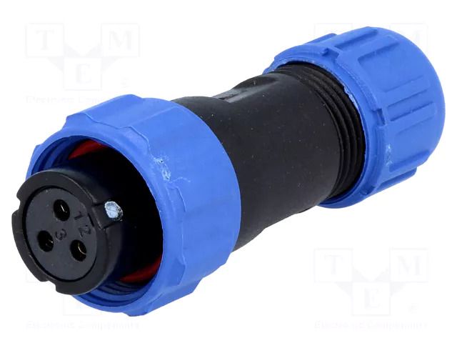 Connector: circular; plug; female; PIN: 3; IP68; SP13; 4÷6.5mm; 13A WEIPU SP1310/S3