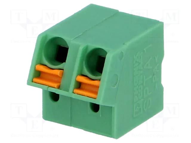 PCB terminal block; angled; 5mm; ways: 2; on PCBs; 0.2÷1mm2; tinned PHOENIX CONTACT SPTA1/2-5.0