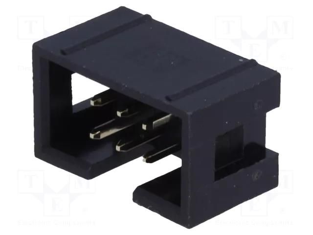 Connector: IDC; socket; male; PIN: 6; straight; THT; gold-plated AMPHENOL COMMUNICATIONS SOLUTIONS T821-1-06-S1