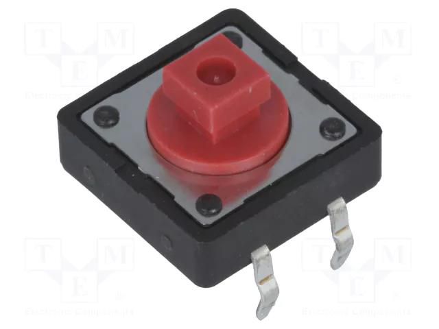 Microswitch TACT; SPST-NO; Pos: 2; 0.05A/12VDC; THT; none; 2.55N NINIGI TACTS-24R