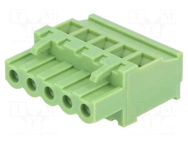 Pluggable terminal block; 5.08mm; ways: 5; angled 90°; plug; green XINYA TBW-5.08-5P