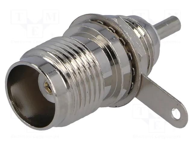 Connector: TNC; socket; female; soldering; for panel mounting YIZN Jiangsu Tengyu Electronics co. TNC-201