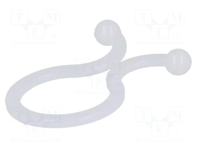 Cable clips; 16.2mm; polyamide; natural; UL94V-2 KSS WIRING TT-18