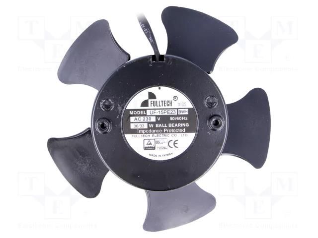 Fan: AC; axial; 230VAC; Ø144x49mm; 271.8m3/h; 48dBA; ball; 2650rpm FULLTECH UF15PE23