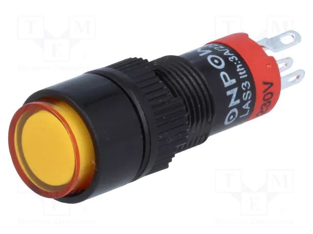 Switch: push-button; Pos: 2; SPDT; 0.5A/250VAC; 1A/24VDC; ON-ON ONPOW V10Y-11Z-230O