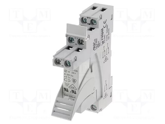Relay: interface; DPDT; Ucoil: 230VAC; 8A; 8A/230VAC; 8A/24VDC; PI84 RELPOL PI84230AC00LV
