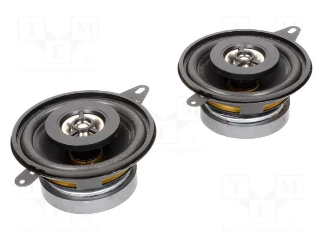 Car loudspeakers; two-way; 87mm; 80W; 100÷20000Hz; 4Ω; 87dB; 2pcs. CL ITALIA CL-01887P