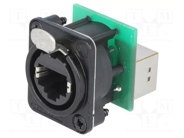 Coupler; socket; etherCON; PIN: 8; Cat: 5e; shielded; gold-plated NEUTRIK NTR-NE8FDPB