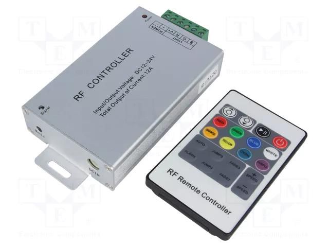 LED controller; Ch: 3; 12A; Usup: 12VDC,24VDC; Uout: 12VDC,24VDC OPTOFLASH OF-CONTRGB-RD