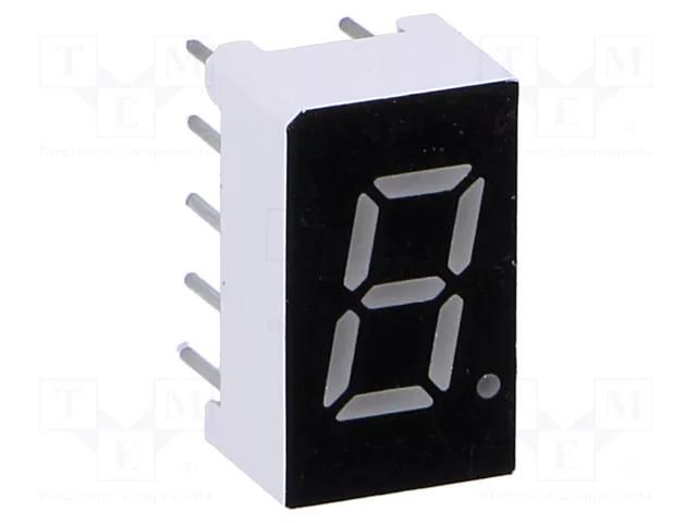 Display: LED; 7-segment; 7.62mm; 0.3"; No.char: 1; amber; 40mcd OPTO Plus LED OPD-S3010LA-BW