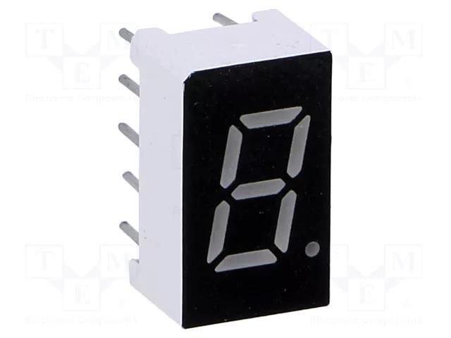 Display: LED; 7-segment; 7.62mm; 0.3"; No.char: 1; red; 10mcd; anode OPTO Plus LED OPD-S3010SR-BW