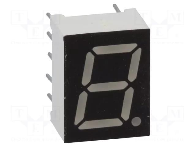 Display: LED; 7-segment; 9.9mm; 0.39"; No.char: 1; blue; 40mcd; anode OPTO Plus LED OPD-S3912LB-BW