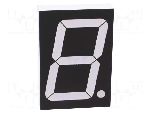 Display: LED; 7-segment; 56mm; 2.3"; No.char: 1; red; 120mcd; anode OPTO Plus LED OPD-S23010LE-BW
