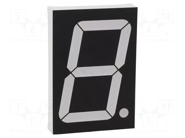 Display: LED; 7-segment; 56mm; 2.3"; No.char: 1; red; 100mcd; anode OPTO Plus LED OPD-S23010LR-BW