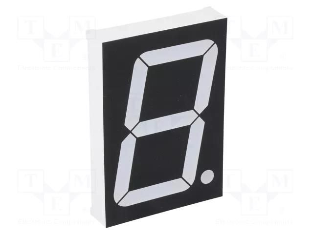 Display: LED; 7-segment; 56mm; 2.3"; No.char: 1; green; 280mcd; anode OPTO Plus LED OPD-S23010UPG-BW