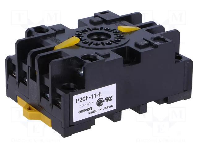 Relays accessories: socket; PIN: 11; for DIN rail mounting; 6A OMRON P2CF-11