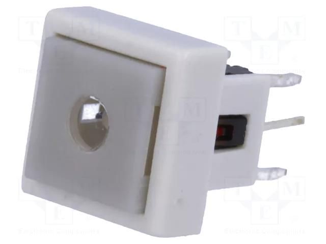 Switch: keypad; Pos: 2; SPST-NO; 0.05A/12VDC; white; LED; red/green HIGHLY ELECTRIC PB6141FL-13