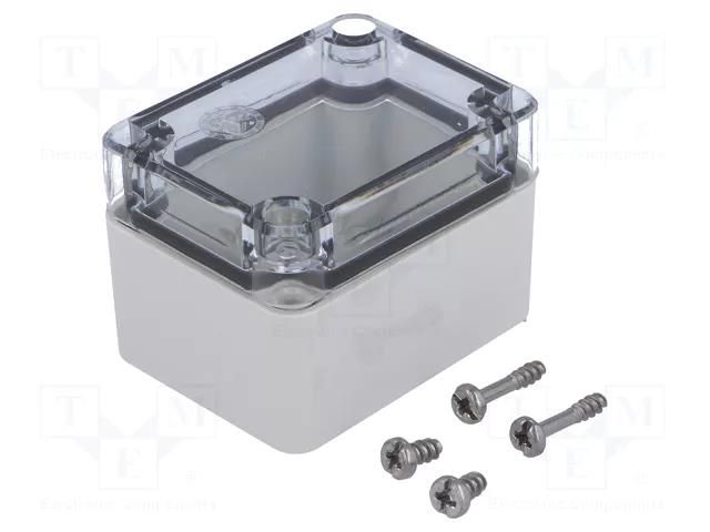 Enclosure: multipurpose; X: 50mm; Y: 65mm; Z: 45mm; EURONORD; grey FIBOX PCT050705