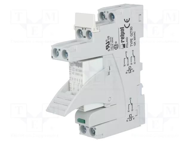 Relay: interface; DPDT; Ucoil: 230VAC; 8A; 8A/230VAC; 8A/24VDC; PI84 RELPOL PI84-230AC-M93G