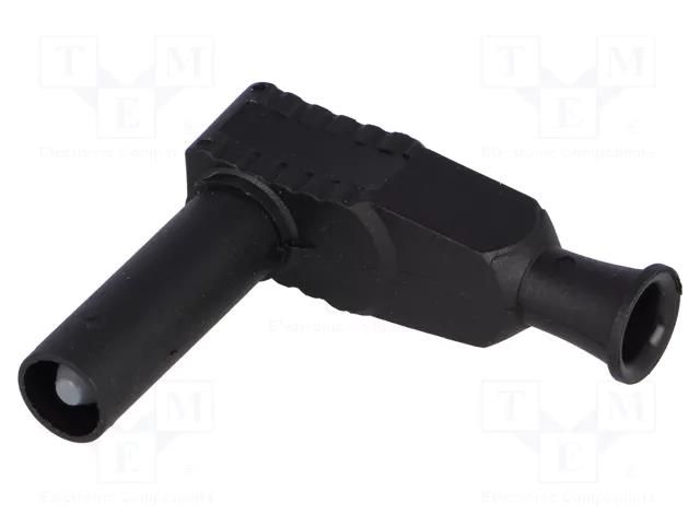 Connector: 4mm banana; plug; 20A; 1kVAC; black; insulated; 2.5mm2 ELECTRO-PJP PJP1067-N