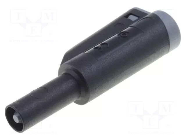 Connector: 4mm banana; plug; 36A; 1kVAC; black; insulated; 56mm HT INSTRUMENTS HTI-HA10660N