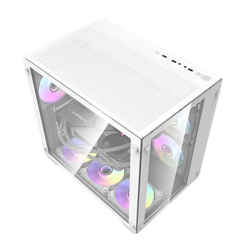 Computer case Darkflash C285 with logo (White), Darkflash C285 white logo