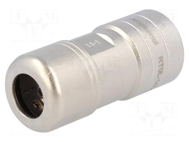 Gland; straight; size 14; metal; Plating: nickel; 12.5mm; RT360 AMPHENOL RT0L-14CG-S2
