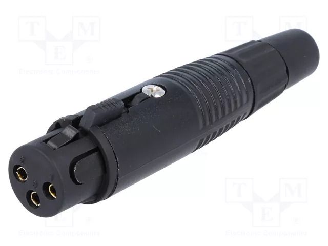 Connector: XLR; plug; female; PIN: 3; straight; for cable NINIGI XLR-3G-G