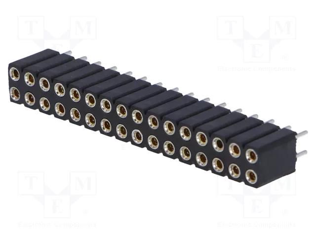 Connector: pin strips; socket; female; PIN: 32; straight; THT; 2x16 CONNFLY ZL307-2X16