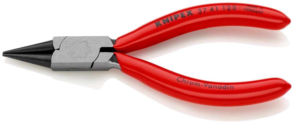 KNIPEX 37 41 125 Flat Nose Pliers for precision mechanics plastic coated black atramentized 125 mm 37 41 125 4003773035152