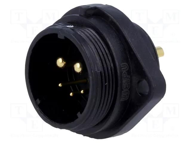 Socket; SP21; male; PIN: 5(2+3); IP68; 5A,30A; soldering; 500V WEIPU SP2113/P5-SPEC