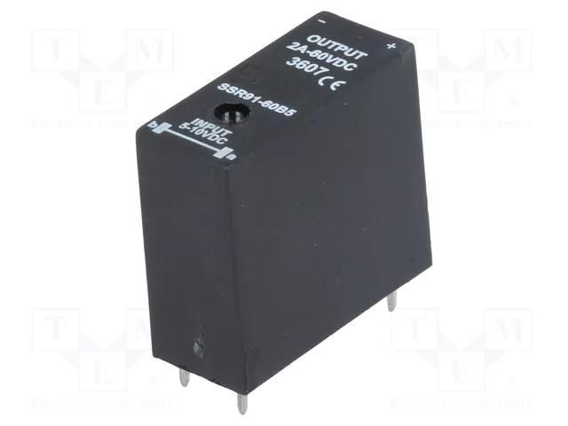 Relay: solid state; SPST-NO; Ucntrl: 5÷10VDC; 2A; max.60VDC; SSR9 ELCO SRL SSR-91-60B5