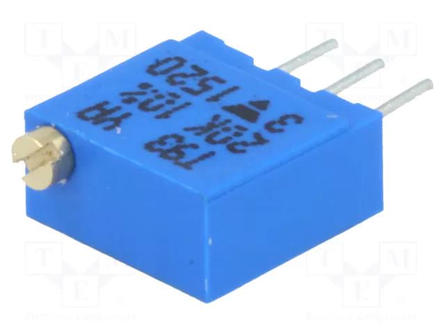 Potentiometer: mounting; multiturn; 20kΩ; 500mW; THT; ±10%; linear VISHAY T93YA20K