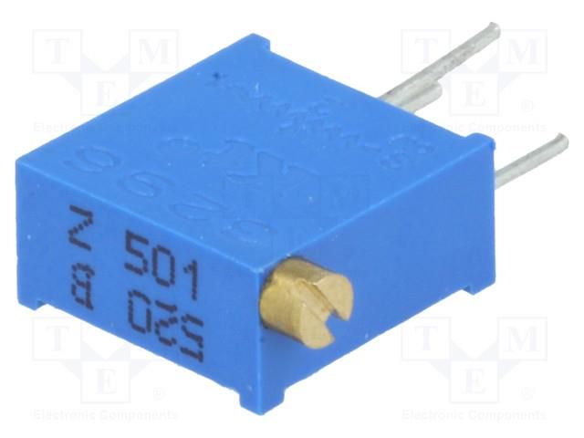 Potentiometer: mounting; multiturn; 500Ω; 500mW; THT; ±10%; linear SR PASSIVES T910Z-500R