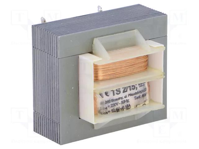 Transformer: mains; 2VA; 230VAC; 10.1V; 180mA; screw type; IP00 INDEL TS2/15
