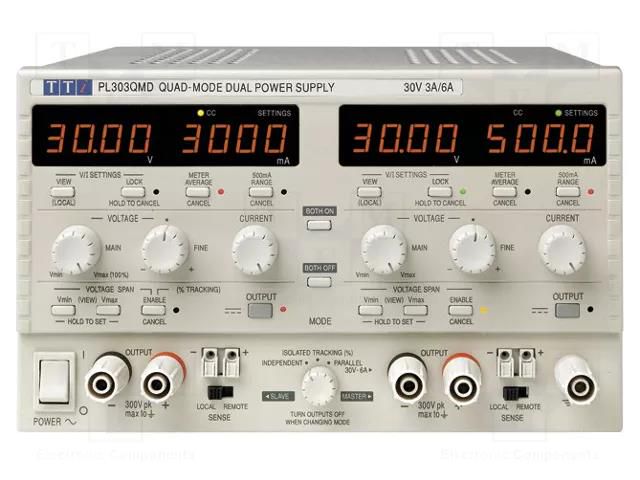 Power supply: laboratory; linear,multi-channel; 0÷30VDC; 0÷3A AIM-TTI PL303QMD