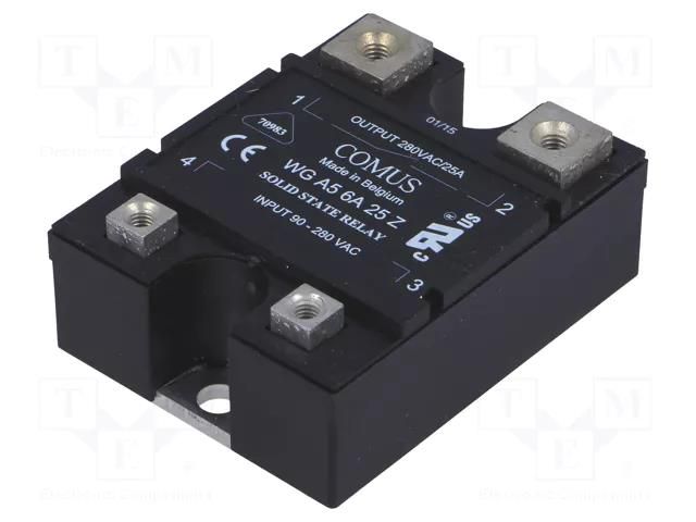 Relay: solid state; Ucntrl: 90÷280VAC; 25A; 24÷280VAC; WGA5 COMUS WGA5-6A25Z