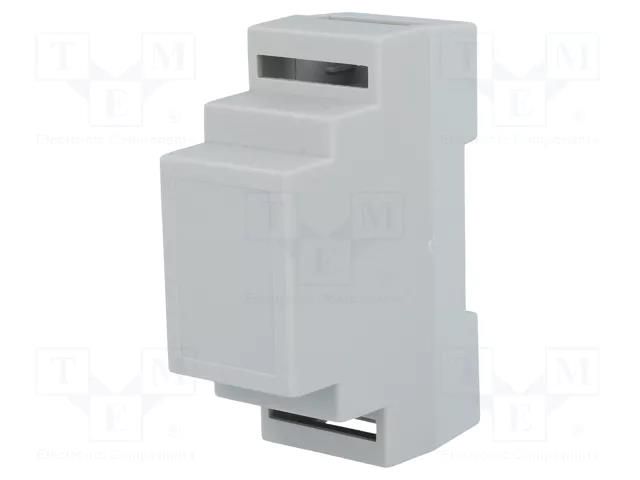 Enclosure: for DIN rail mounting; Y: 88mm; X: 34mm; Z: 62mm; grey KRADEX Z-103