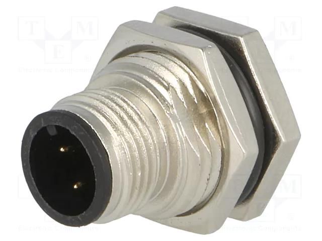 Connector: M12; socket; PIN: 4; male; 250V; IP68,IP69K; soldering AMPHENOL LTW 12-04PMMS-SF8001