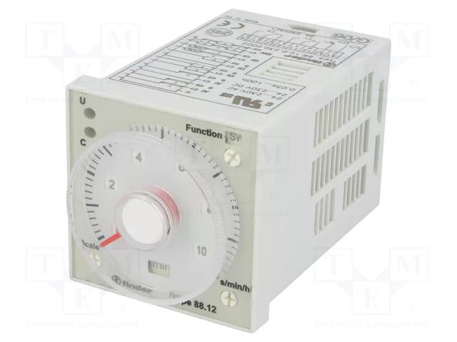 Timer; 0,05s÷100h; DPDT; 250VAC/5A; Usup: 24÷230VAC; 24÷230VDC; 88 FINDER 88.12.0.230.002