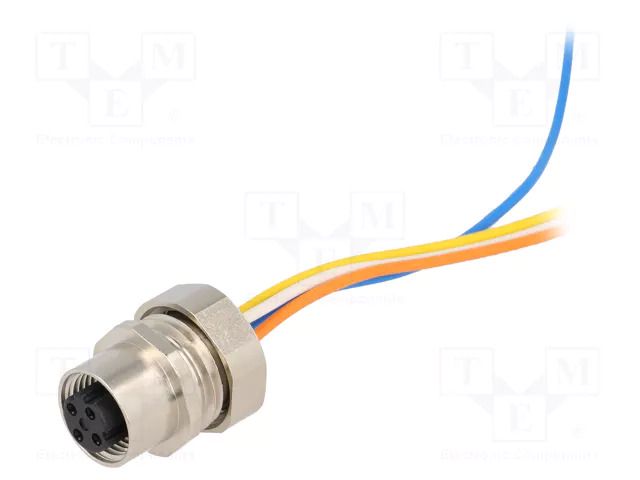 Connector: M12; socket; PIN: 4; female; cables; D code-Ethernet LUMBERG AUTOMATION 0986EFC151A