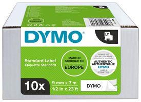 LABEL PRINTER TAPE, 9MM X 7M, BLK/WHT 2093096