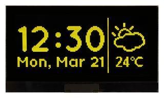 OLED GRAPHIC DISPLAY, COT, 128 X 64P, 3V MCOT128064SV-YM