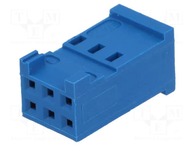 Connector: wire-board; plug; female; PIN: 6; HE14; for cable; 2.54mm TE Connectivity 281839-3