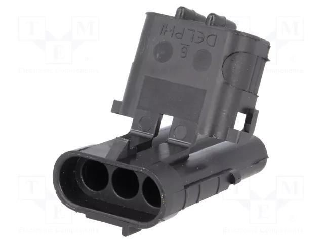Connector: wire-wire; plug; male; Weather Pack; PIN: 3; for cable APTIV 12010717