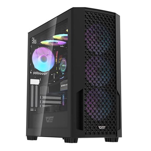Computer case Darkflash DF2100 + 4 ARGB fans (black), darkFlash DF2100 BLACK