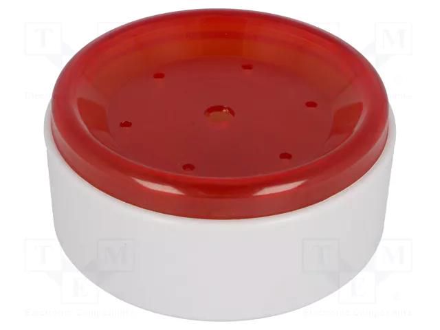 Enclosure: for alarms; Z: 43mm; ABS; grey; Ø: 92mm MASZCZYK ABS-94