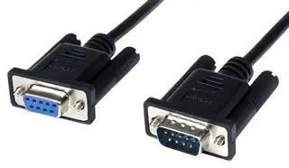 LEAD, 9W SERIAL NULL MODEM M-F 1M, BLACK SCNM9FM1MBK