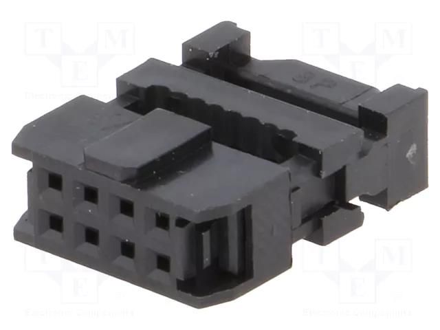 Connector: IDC; plug; female; PIN: 8; with cable clamp; IDC; 1.27mm NINIGI AWP-08