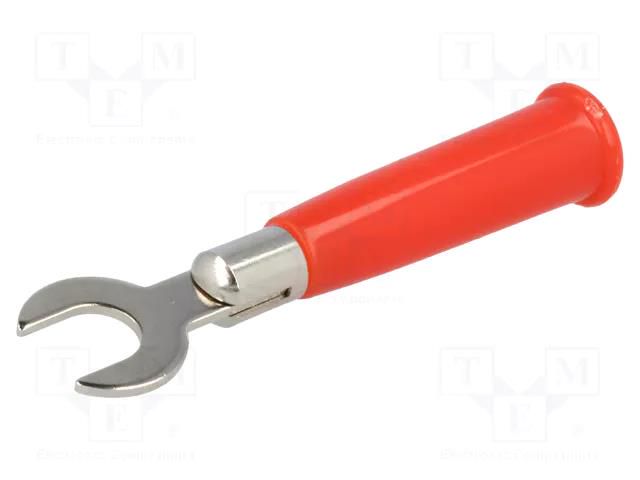 Connector: fork terminals; plug; 60VDC; red; 6mm AXIOMET BC-005/R